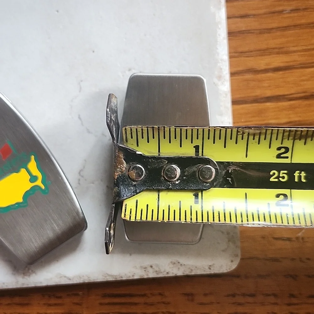Masters Zippo Silver Money Clip with Yellow and Green Logo Rare!!!!
